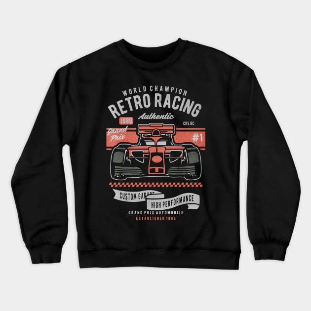 Retro Racing authentic Crewneck Sweatshirt by Tempe Gaul